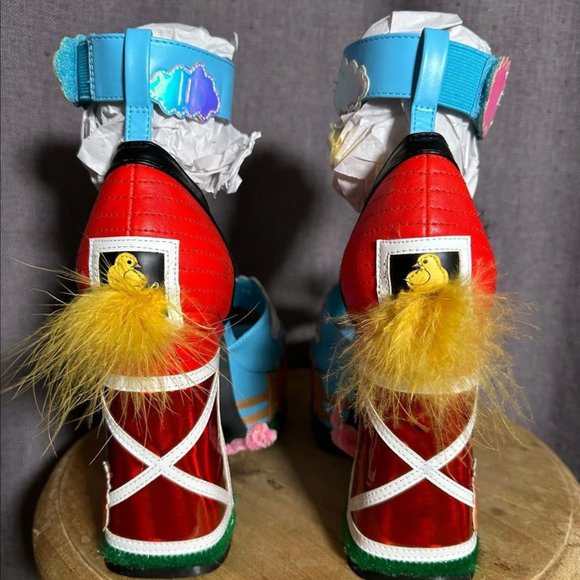 dELiA*s by Dolls Kill Animal Playhouse Platform Heels Farm Core Cow Shoes - Picture 3 of 8